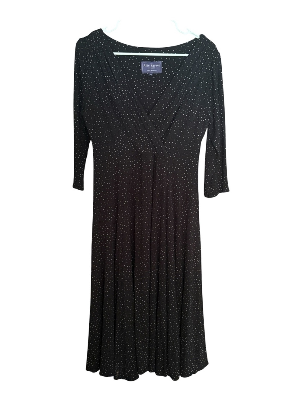 Alie Street London Black Polka Dot Long-Sleeve Midi Dress